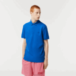 Lacoste חכם פריז מתיחה כותנה פיקה פולו DZ4D0D78 כחול kxb גברים