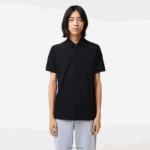 Lacoste חכם פריז מתיחה כותנה פיקה פולו DZ4D0D81 שחור 031 גברים