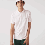 Lacoste חכם פריז מתיחה כותנה פיקה פולו DZ4D0D835 ורוד בהיר t03 גברים