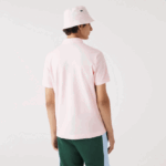 Lacoste חכם פריז מתיחה כותנה פיקה פולו DZ4D0D835 ורוד בהיר t03 גברים - Image 3