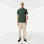 Lacoste חכם פריז מתיחה כותנה פיקה פולו DZ4D0D854 ירוק 5hx גברים - Image 2