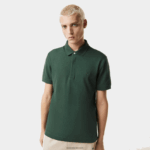 Lacoste חכם פריז מתיחה כותנה פיקה פולו DZ4D0D854 ירוק 5hx גברים