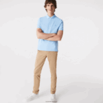 Lacoste חכם פריז מתיחה כותנה פיקה פולו DZ4D0D857 כחול hbp גברים