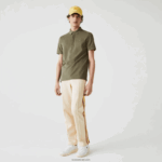 Lacoste חכם פריז מתיחה כותנה פיקה פולו DZ4D0D926 ירוק חאקי 316 גברים - Image 2
