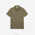 Lacoste חכם פריז מתיחה כותנה פיקה פולו DZ4D0D926 ירוק חאקי 316 גברים - Image 4