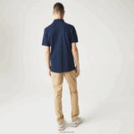 Lacoste חכם פריז מתיחה כותנה פיקה פולו DZ4D0D931 blue chine 3gf גברים - Image 2
