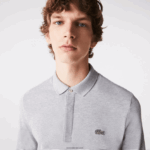 Lacoste חכם פריז שרוולים ארוכים מתיחה כותנה פיקה פולו DZ4D0D668 chine אפור cca גברים - Image 2