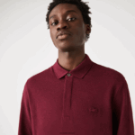 Lacoste חכם פריז שרוולים ארוכים מתיחה כותנה פיקה פולו DZ4D0D810 בורדו sxl גברים - Image 2
