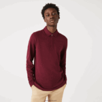 Lacoste חכם פריז שרוולים ארוכים מתיחה כותנה פיקה פולו DZ4D0D810 בורדו sxl גברים