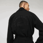 Lacoste חלוק רחצה סרוג מכותנה בגזרה רופפת DZ4D0D1525 שחור 031 גברים - Image 4