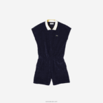 Lacoste חליפת משחק מבד כותנה DZ4D0D3307 כחול כהה צהוב לבן gsw בנות