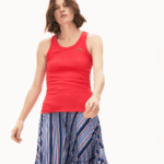 Lacoste חלק עליון ללא שרוולים DZ4D0D2586 אדום 4by נשים - Image 4
