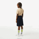Lacoste חצאית ג'רסי קפלים DZ4D0D3091 כחול כהה 166 בנות - Image 3