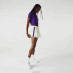 Lacoste חצאית טניס קצרה מובנית DZ4D0D2592 צהוב סגול 4xk נשים