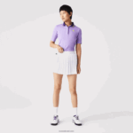 Lacoste חצאית טניס קצרה עם קפלים מובנית DZ4D0D2582 לבן ירוק 737 נשים - Image 6