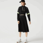 Lacoste חצאית קפלים גולשת במותן אלסטית DZ4D0D2601 שחור 031 נשים