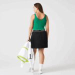 Lacoste חצאית קפלים גמישה במותן DZ4D0D2352 שחור 031 נשים - Image 7