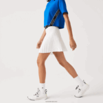Lacoste חצאית קפלים גמישה במותן DZ4D0D2353 לבן 70V נשים - Image 2