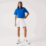 Lacoste חצאית קפלים גמישה במותן DZ4D0D2353 לבן 70V נשים