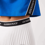 Lacoste חצאית קפלים גמישה במותן DZ4D0D2353 לבן 70V נשים - Image 4