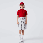 Lacoste חצאית קפלים ג'רסי DZ4D0D3291 לבן 001 בנות - Image 2