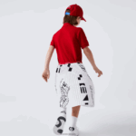 Lacoste חצאית קפלים ג'רסי DZ4D0D3291 לבן 001 בנות - Image 3