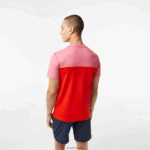 Lacoste טניס x daniil medvedev חולצת טריקו DZ4D0D24 ורוד אדום כחול c1y גברים - Image 3