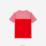 Lacoste טניס x daniil medvedev חולצת טריקו DZ4D0D3004 ורוד אדום כחול c1y בנים - Image 5