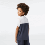 Lacoste טניס x daniil medvedev חולצת טריקו DZ4D0D3005 לבן כחול כתום wyi בנים - Image 3