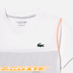 Lacoste טניס x daniil medvedev חולצת טריקו DZ4D0D3005 לבן כחול כתום wyi בנים - Image 6