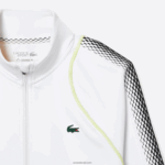 Lacoste טניס x daniil medvedev סווטשירט עם רוכסן DZ4D0D311 לבן צהוב wui גברים - Image 2
