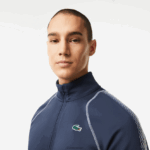 Lacoste טניס x daniil medvedev סווטשירט עם רוכסן DZ4D0D312 כחול לבן c9c גברים - Image 2