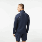 Lacoste טניס x daniil medvedev סווטשירט עם רוכסן DZ4D0D312 כחול לבן c9c גברים - Image 3