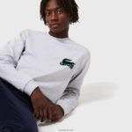 Lacoste טרקלין טרקלין צמר כותנה DZ4D0D1386 אפור צ'ין ירוק y9k גברים
