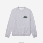 Lacoste טרקלין טרקלין צמר כותנה DZ4D0D1386 אפור צ'ין ירוק y9k גברים - Image 5