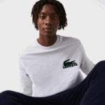 Lacoste טרקלין טרקלין צמר כותנה DZ4D0D1386 אפור צ'ין ירוק y9k גברים - Image 6