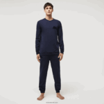 Lacoste טרקלין טרקלין צמר כותנה DZ4D0D1388 כחול כהה 423 גברים - Image 2