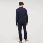 Lacoste טרקלין טרקלין צמר כותנה DZ4D0D1388 כחול כהה 423 גברים - Image 3