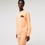 Lacoste טרקלין טרקלין צמר כותנה DZ4D0D1389 כתום בהיר בורדו rz6 גברים