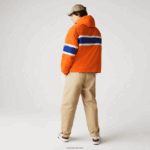 Lacoste יש לי מעיל סוודר מרופד DZ4D0D1300 כתום כחול בז' 0d8 גברים - Image 3