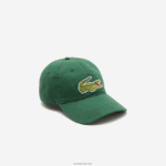 Lacoste כובע אריג מכותנה אורגנית מתכווננת DZ4D0D2268 ירוק 132 גברים - Image 2