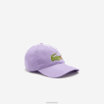Lacoste כובע אריג מכותנה אורגנית מתכווננת DZ4D0D2255 gfu סגול גברים - Image 2
