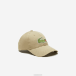 Lacoste כובע אריג מכותנה אורגנית מתכווננת DZ4D0D2138 בז' cb8 גברים