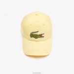 Lacoste כובע אריג מכותנה אורגנית מתכווננת DZ4D0D2155 צהוב 107 גברים - Image 3