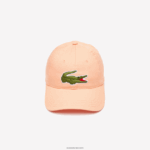 Lacoste כובע אריג מכותנה אורגנית מתכווננת DZ4D0D2177 כתום בהיר heb גברים - Image 3