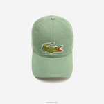 Lacoste כובע אריג מכותנה אורגנית מתכווננת DZ4D0D2178 ירוק חאקי kx5 גברים - Image 3