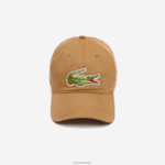Lacoste כובע אריג מכותנה אורגנית מתכווננת DZ4D0D2235 חום z0w גברים - Image 3