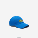 Lacoste כובע אריג מכותנה אורגנית מתכווננת DZ4D0D2145 כחול kxb גברים