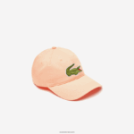 Lacoste כובע אריג מכותנה אורגנית מתכווננת DZ4D0D2177 כתום בהיר heb גברים
