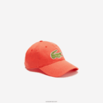 Lacoste כובע אריג מכותנה אורגנית מתכווננת DZ4D0D2187 כתום 02k גברים